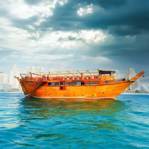 التنقل إلى Al Mansour Mega Dhow – Dubai’s Cultural Cruise Reimagined