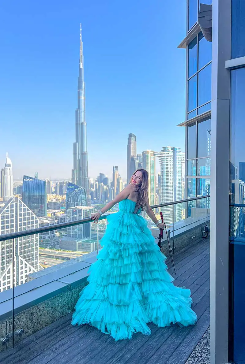 Shangri-La Balcony Flying Dress Videography Shoot