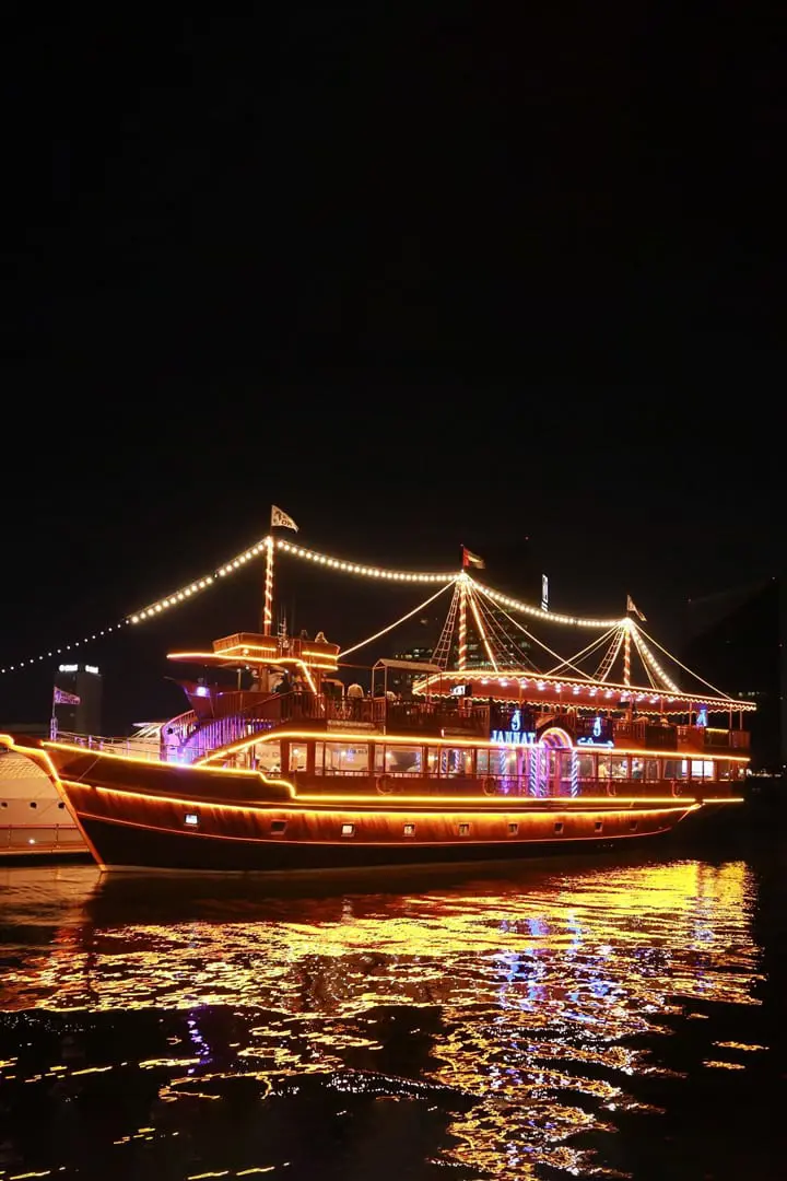 A wooden cruise while sailing al seef