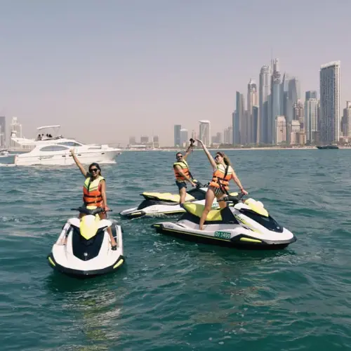 Navigating to the Jet Ski at Jumeirah