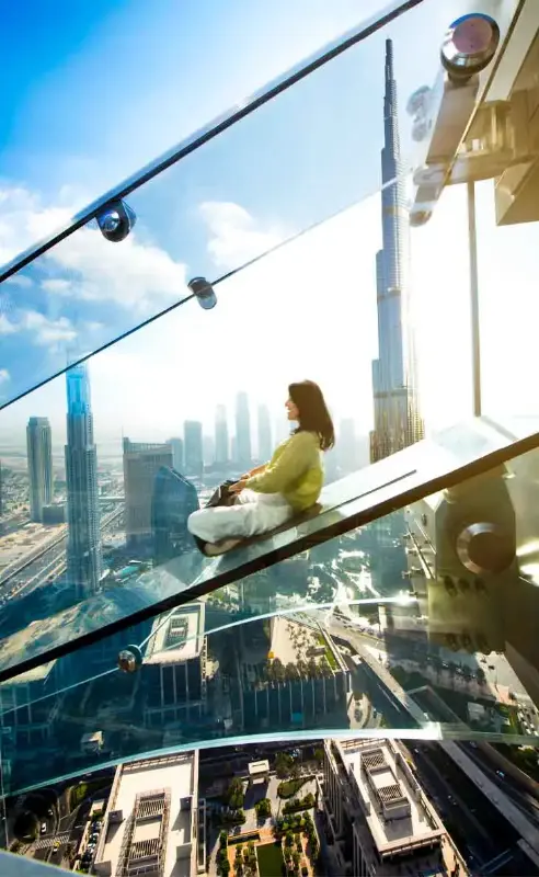 Dubai Sky Views Observatory: Thrill-Seeking Adventure with Glass Slide and Edge Walk