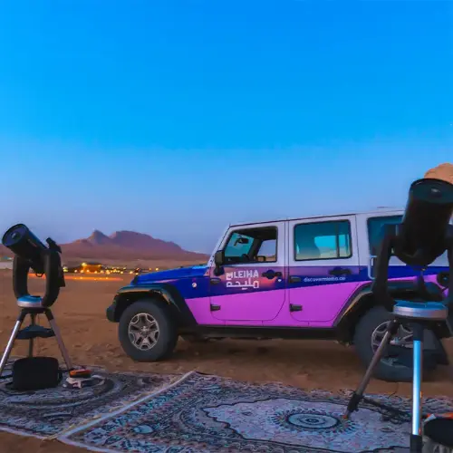 Navigating to the Stars on Demand: Mobile Astronomy Experience in Mleiha