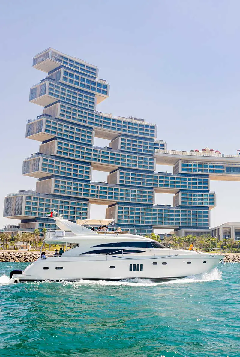 Sharing Dubai luxury yacht with Extended Burj Coastline