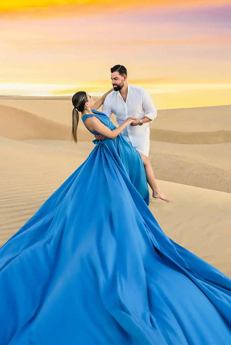 Dubai Desert Flying Dress Videography Tour