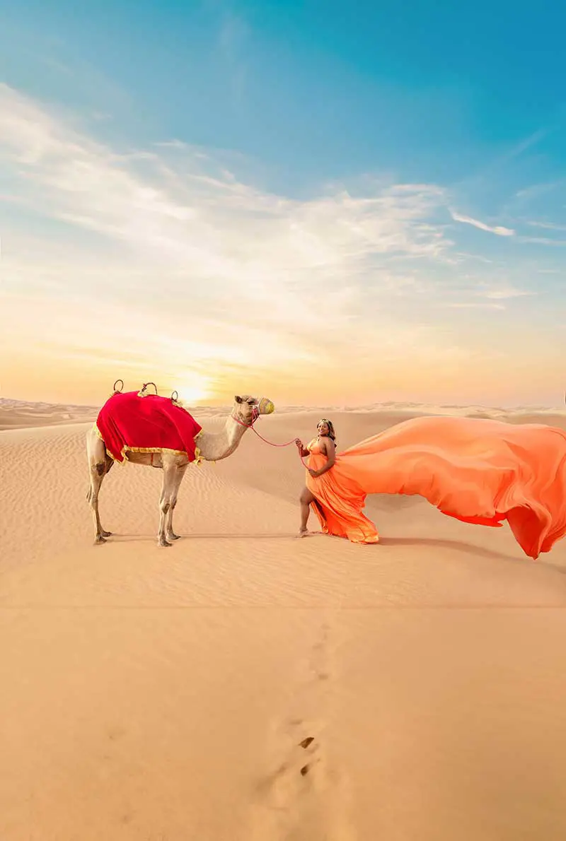 Dubai Desert Flying Dress Videography Tour