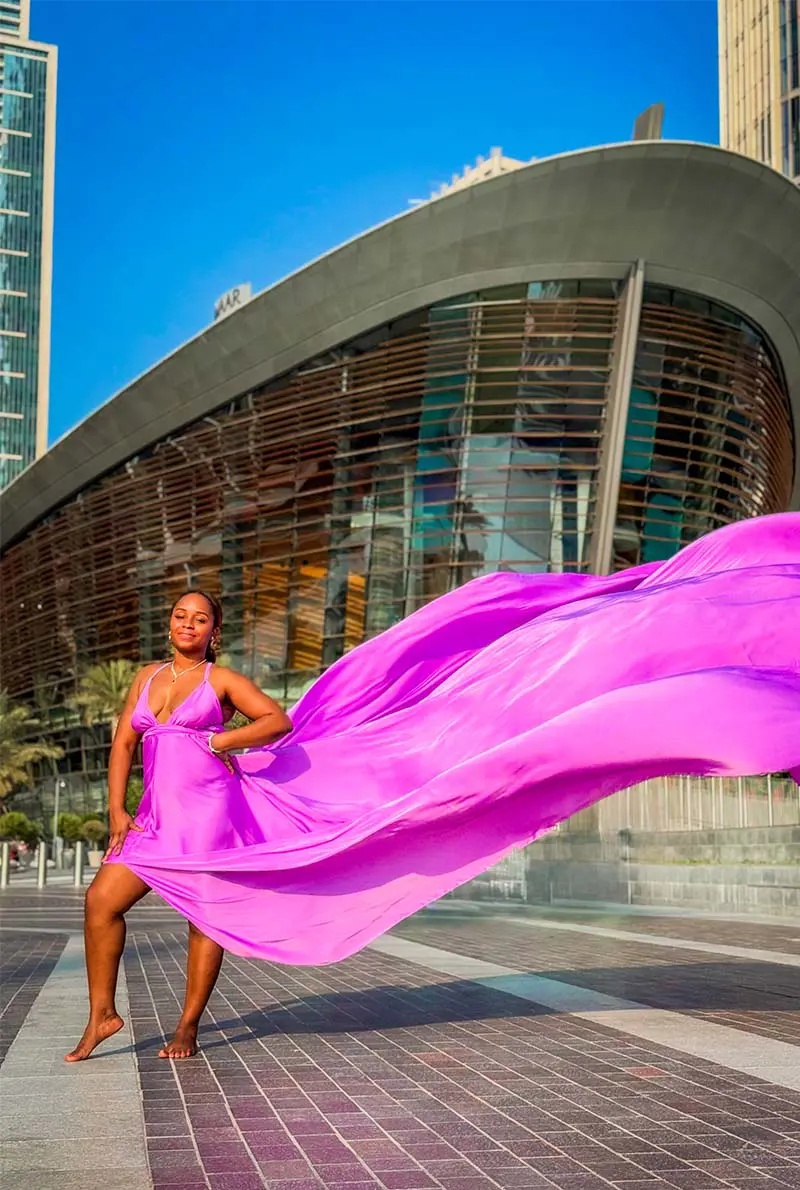 Burj Khalifa Flying Dress Videography Shoot