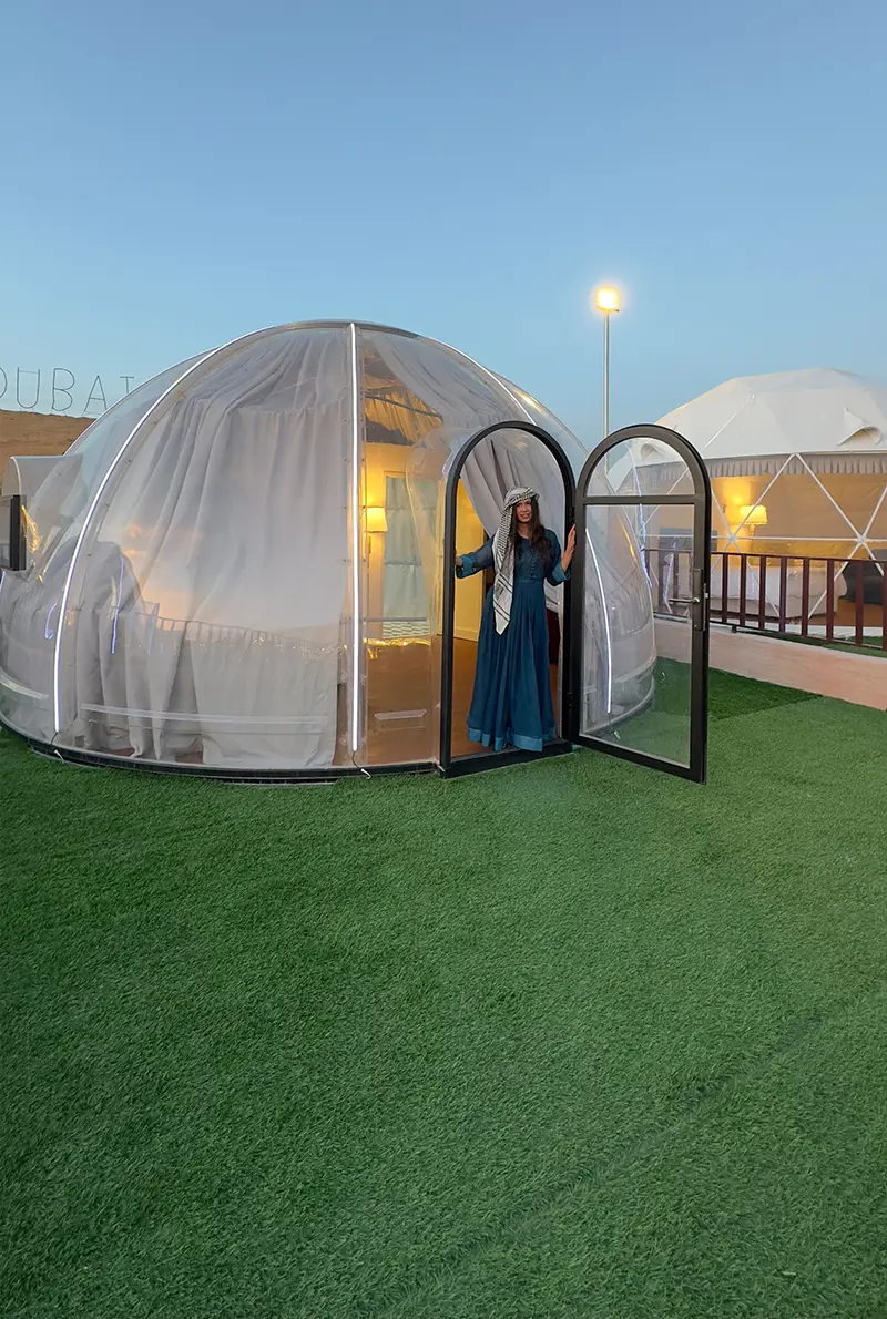 Luxury Dusky Desert Safaris in Total support camp with 4*4 pick up