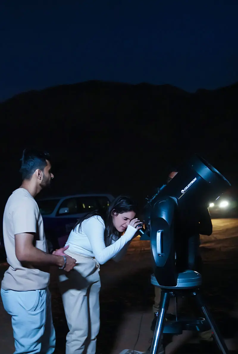 Stars on Demand: Mobile Astronomy Experience in Mleiha