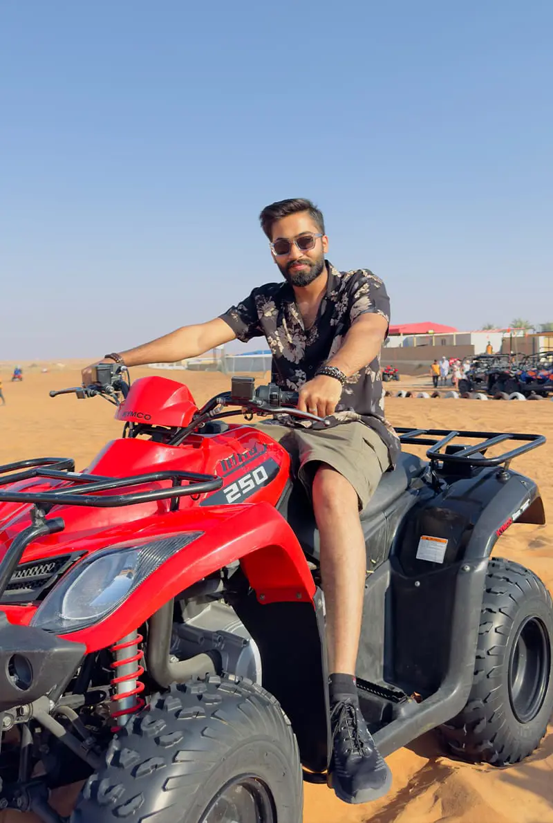 Quad Bike Ride in Desert Safari