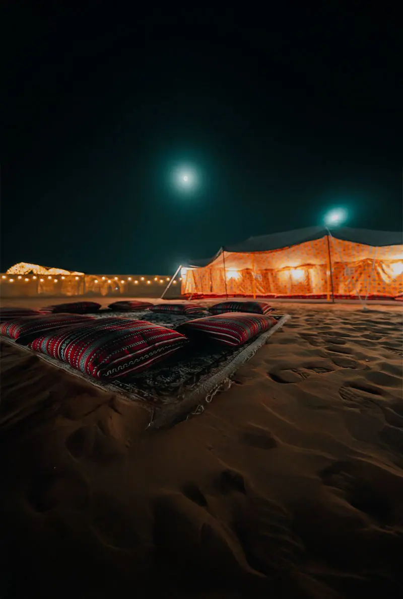 Sunset at Mount Faya | Premium Desert Lounge Experience