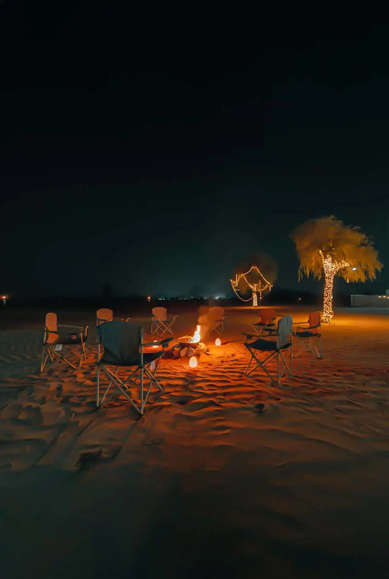 Sunset at Mount Faya | Premium Desert Lounge Experience