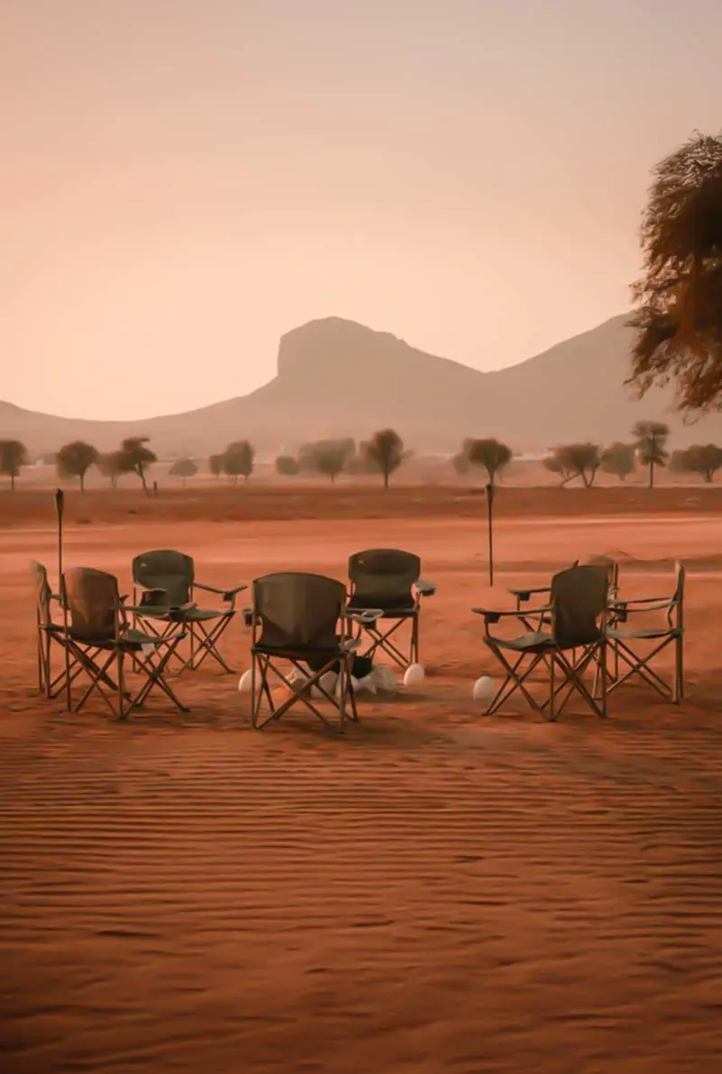 Sunset at Mount Faya | Premium Desert Lounge Experience