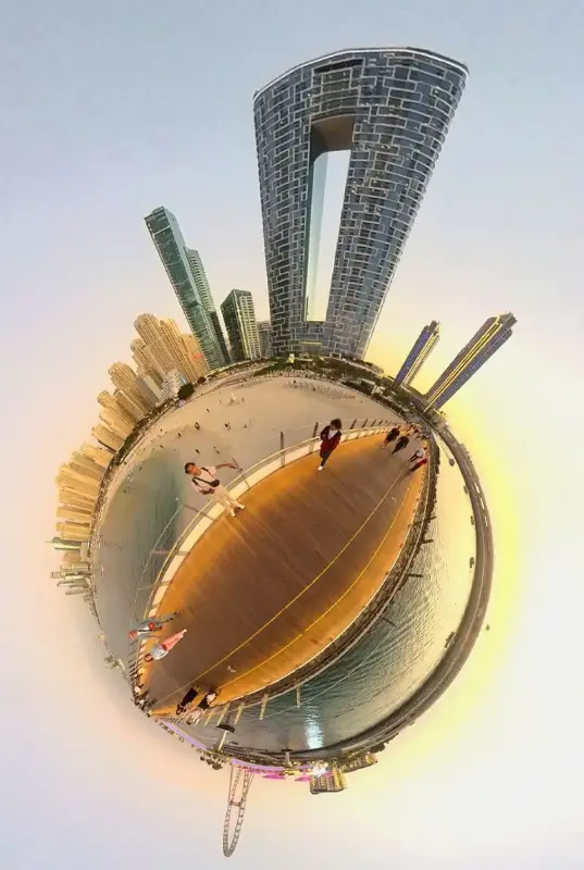 360 shot in Jumeirah Beach in Dubai