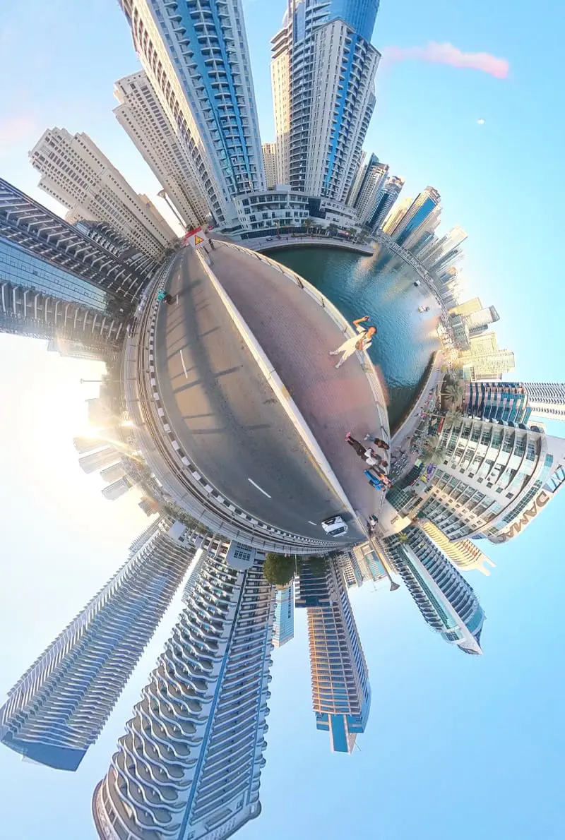 360 degree shot in Dubai City