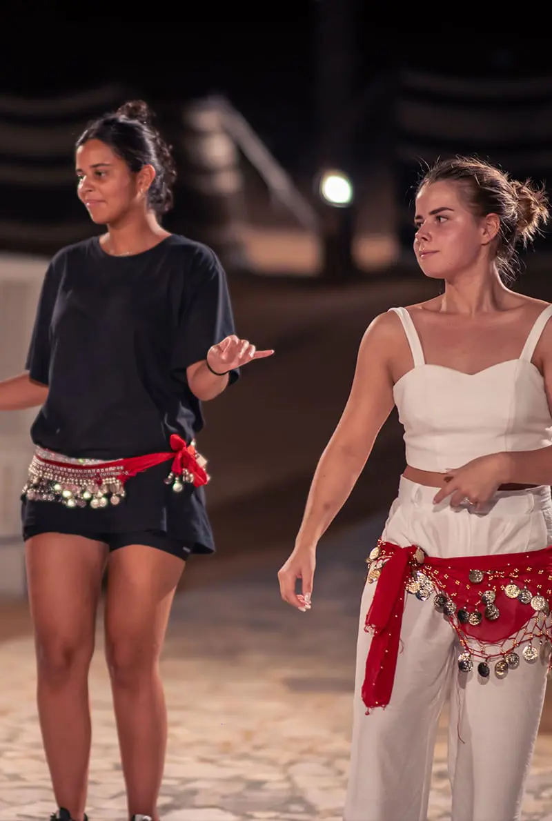 A belly dance performance in Desert Safari Al Khaimah