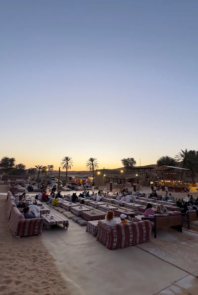 dining area in ras al khaimah desert