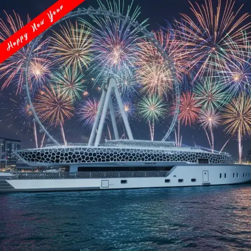 التنقل إلى Dubai Lotus Mega Yacht New Year's Eve